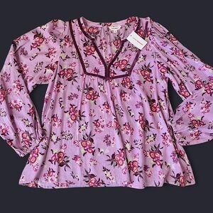 pink&purple lucky brand blouse!!